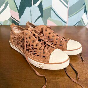 Suede Ugg Evera Cut Out Floral Sneakers
